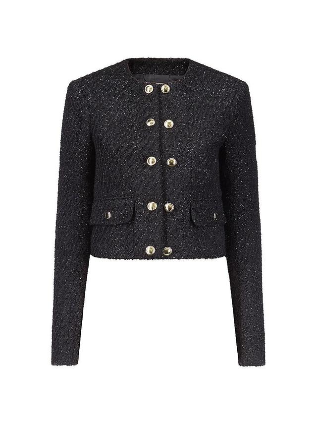 Womens Double-Breasted Tweed Jacket Product Image