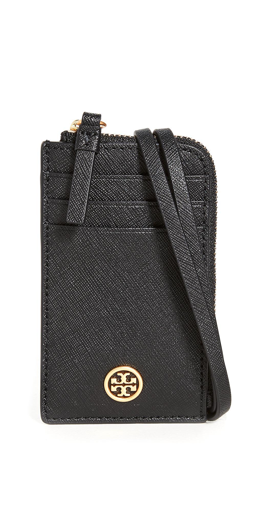 TORY BURCH Robinson Lanyard Wallet In Black Product Image