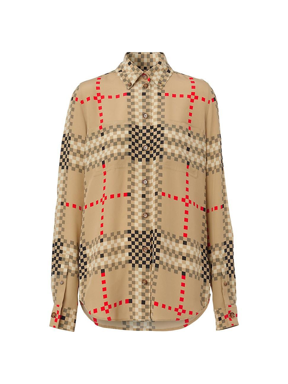 Womens Paola Check-Print Shirt Product Image