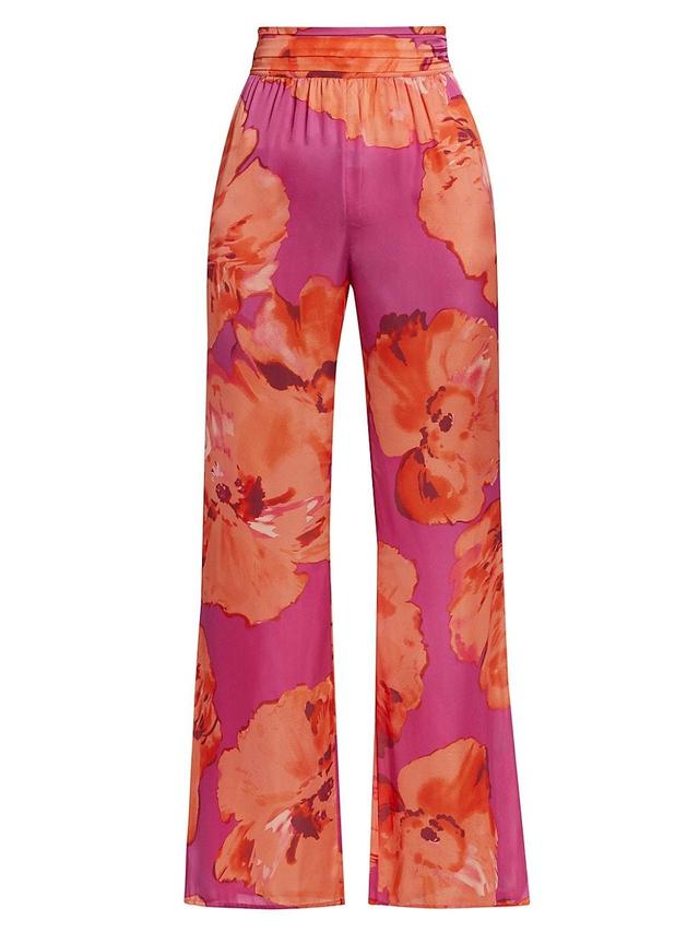 Womens Robin Floral Wide-Leg Pants Product Image