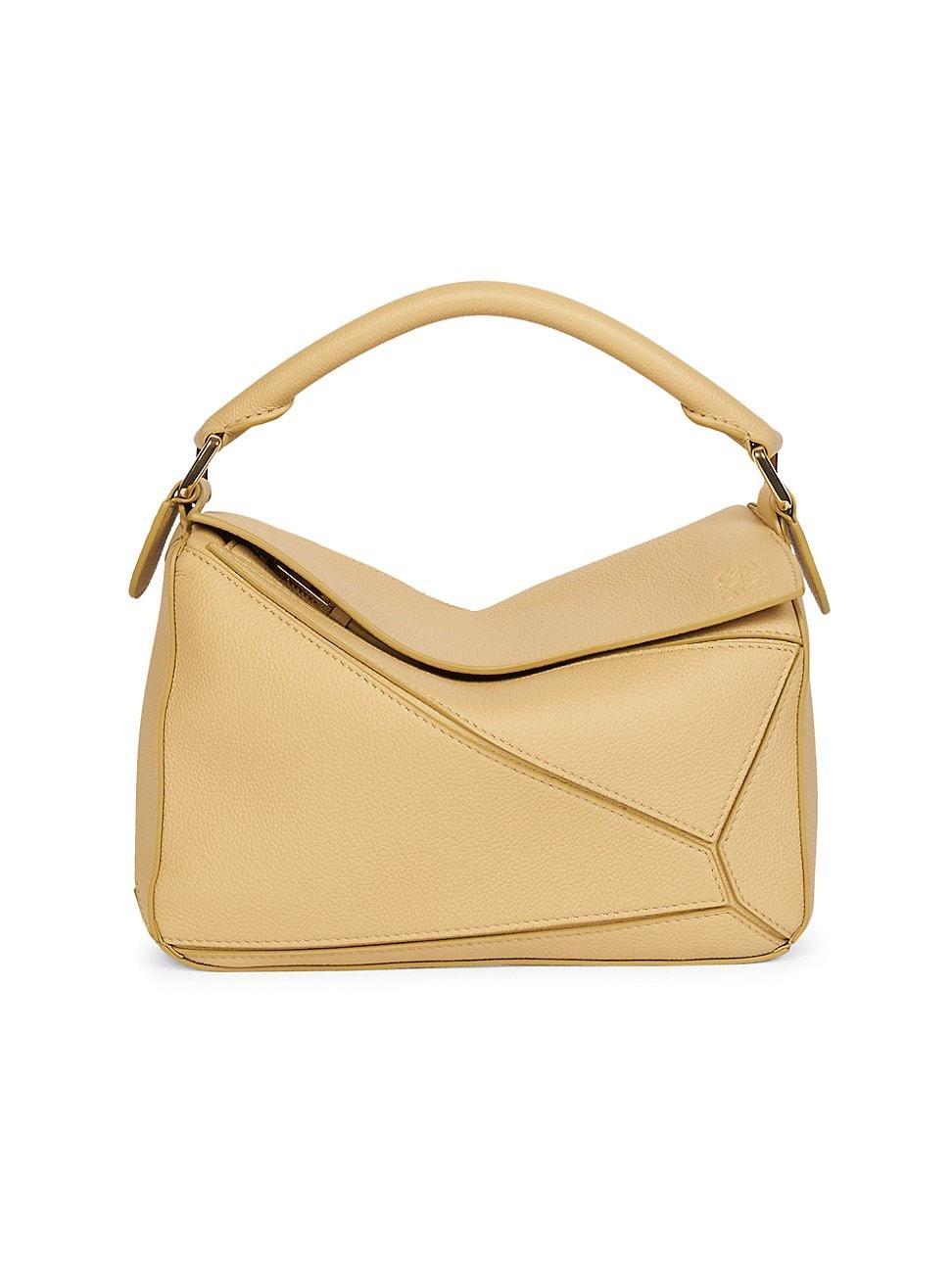 Womens Small Puzzle Grained Leather Bag Product Image