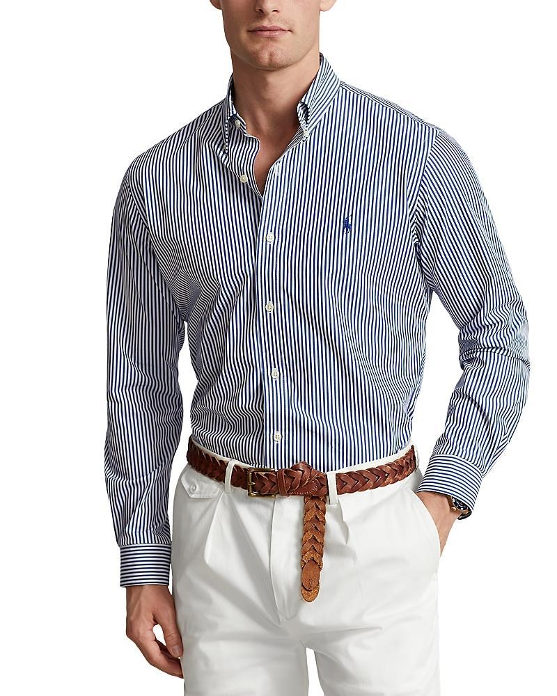 Polo Ralph Lauren Classic Fit Striped Stretch Poplin Shirt Product Image