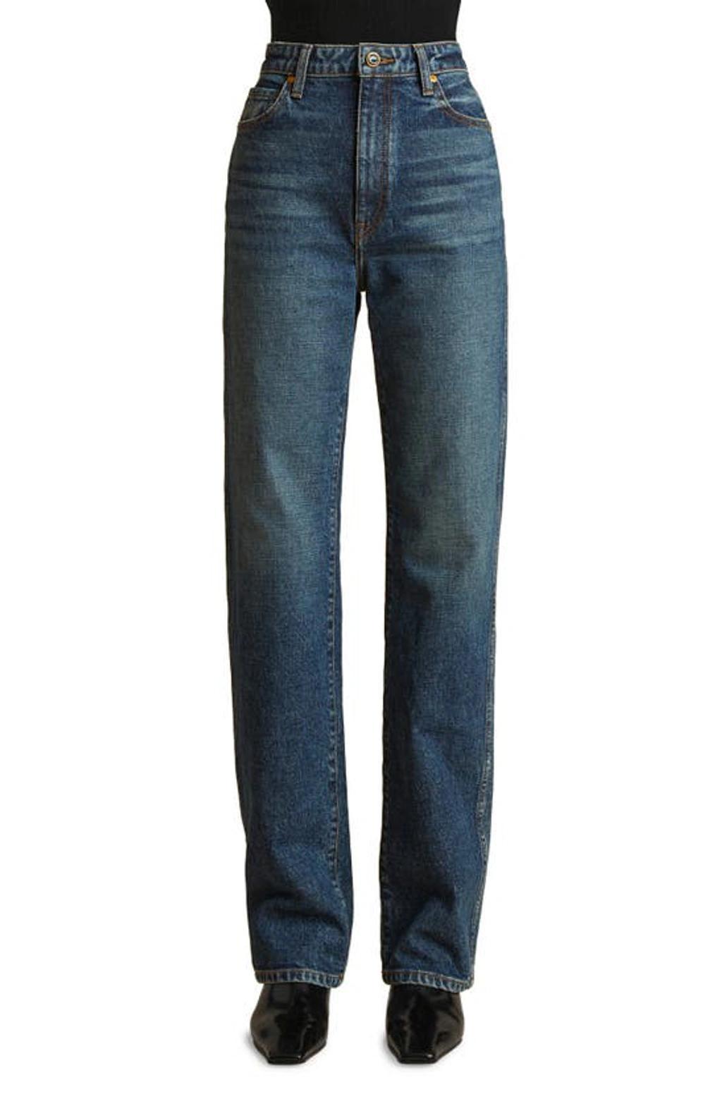 The Danielle High Waist Straight Leg Jeans In Archer product image