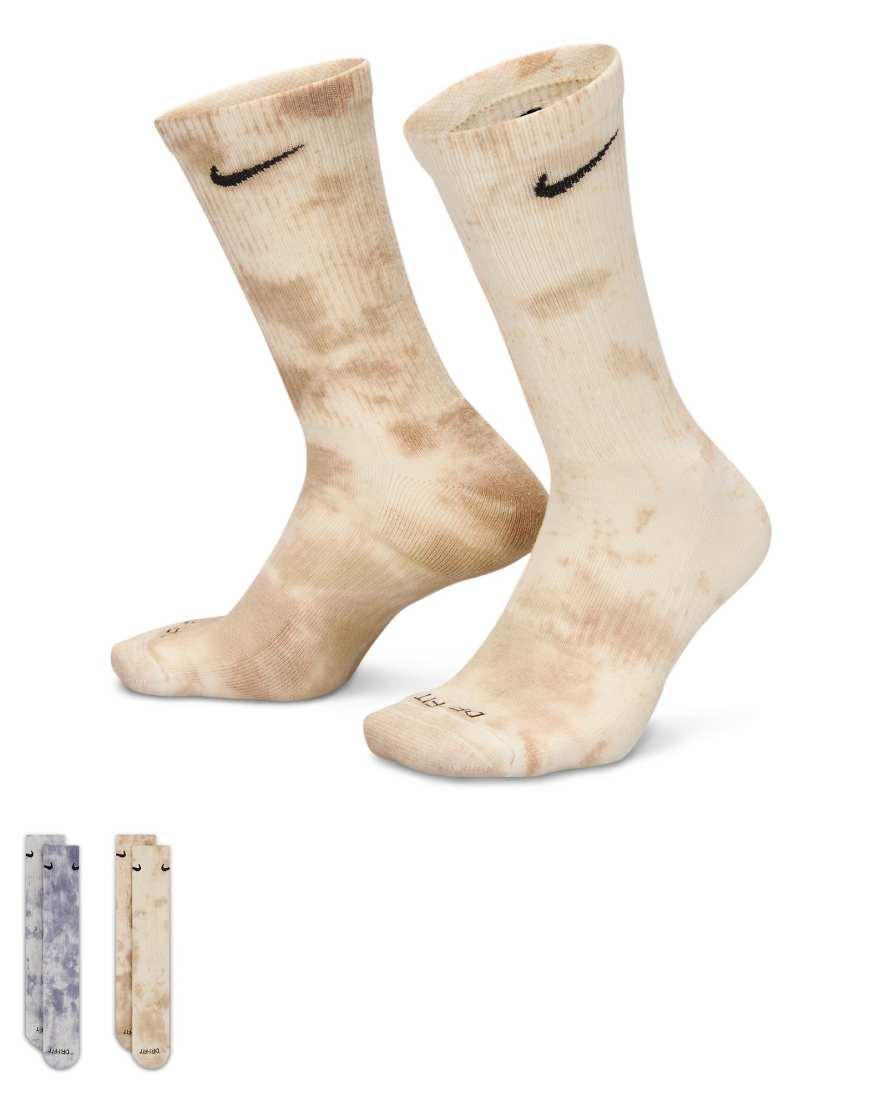 NIKE Everyday Plus 2-pack Crew Socks In Gray Product Image