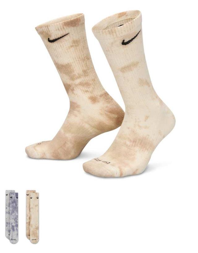 NIKE Everyday Plus 2-pack Crew Socks In Gray Product Image