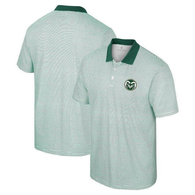 Mens Colosseum Colorado State Rams Print Stripe Polo Product Image