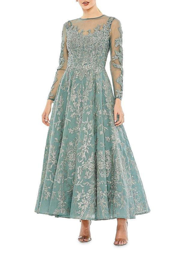 Womens Floral Embellished Cocktail Dress Product Image