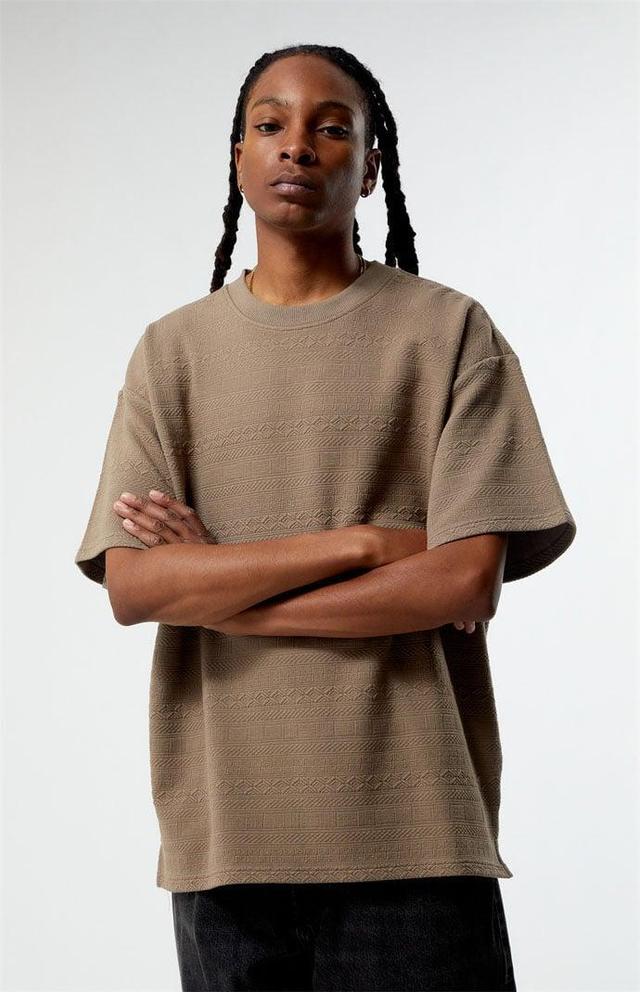 Men's Oversized Jacquard Knit T-Shirt Product Image