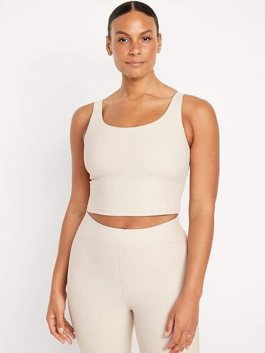 Light Support PowerSoft Ribbed Longline Sports Bra Product Image