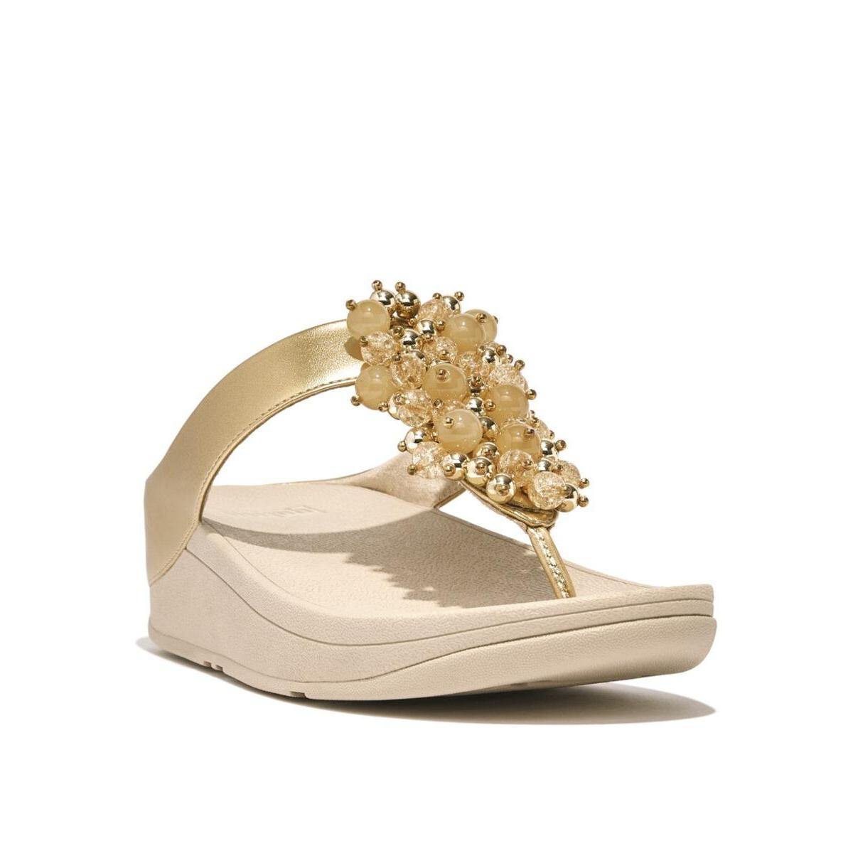 FitFlop Womens Fino Bauble-Bead Toe-Post Sandals Product Image