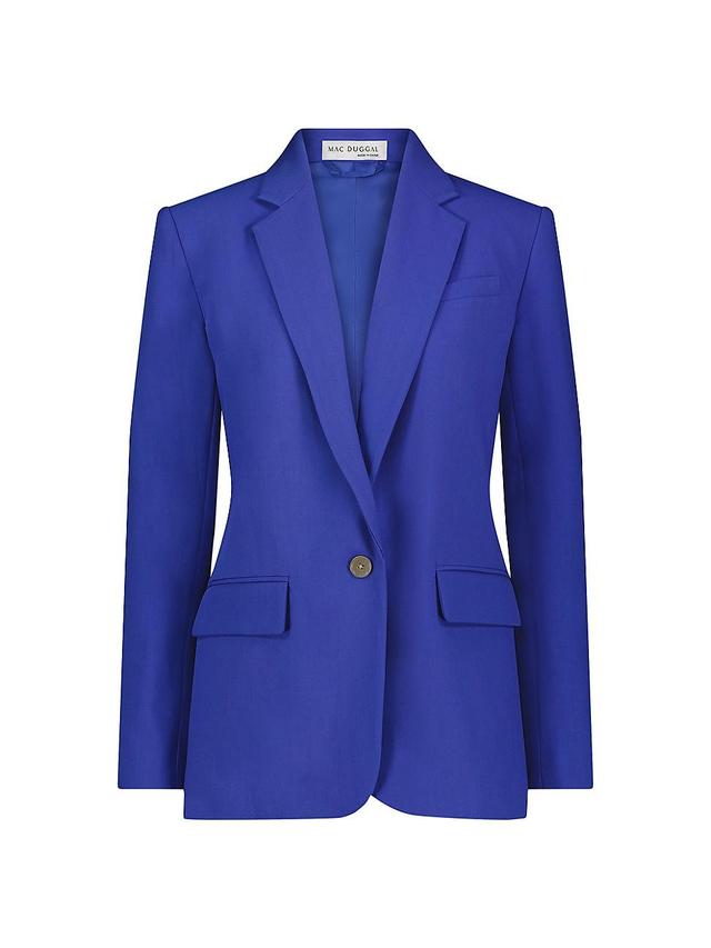 Womens Crepe Single-Breasted Blazer Product Image