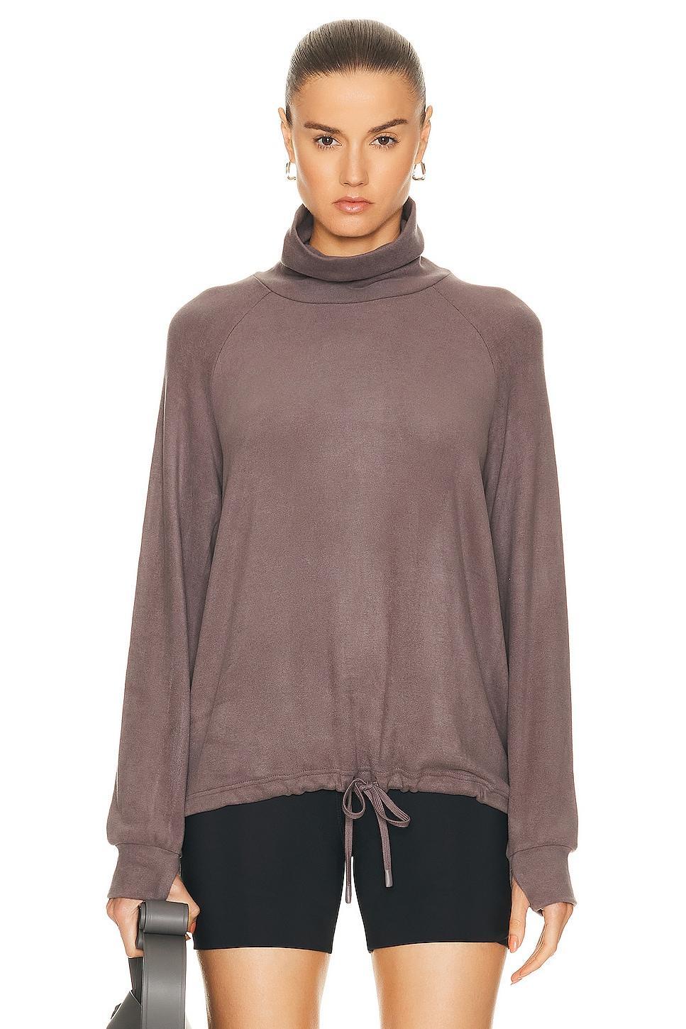 Varley Portland High Neck Midlayer (Crystal Grey) Women's Clothing Product Image