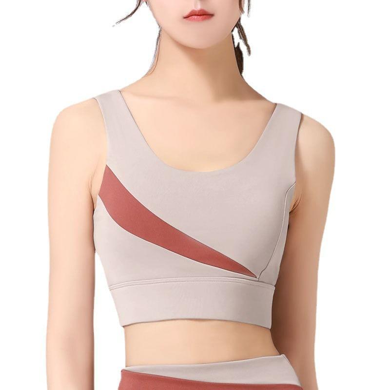 Two Tone Cutout Sports Bra Product Image