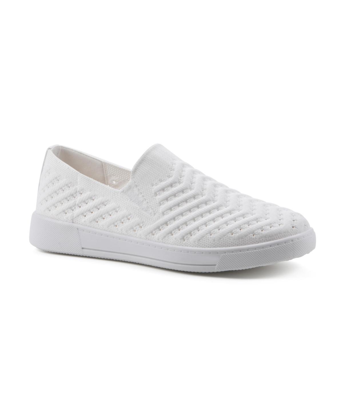 White Mountain Womens Courage Slip On Sneakers - White Product Image