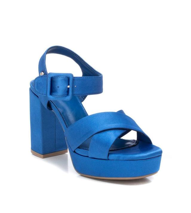 Xti Womens Heeled Platform Sandals By Xti, Electric Blue Product Image