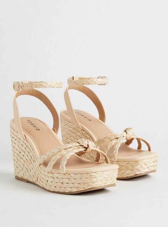 Strappy Raffia Platform Wedge (WW) Product Image