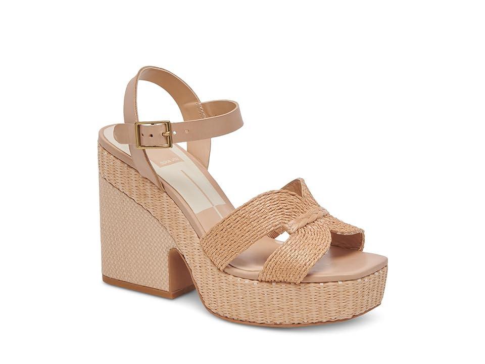 Dolce Vita Cale Woven Raffia Platform Sandal Product Image