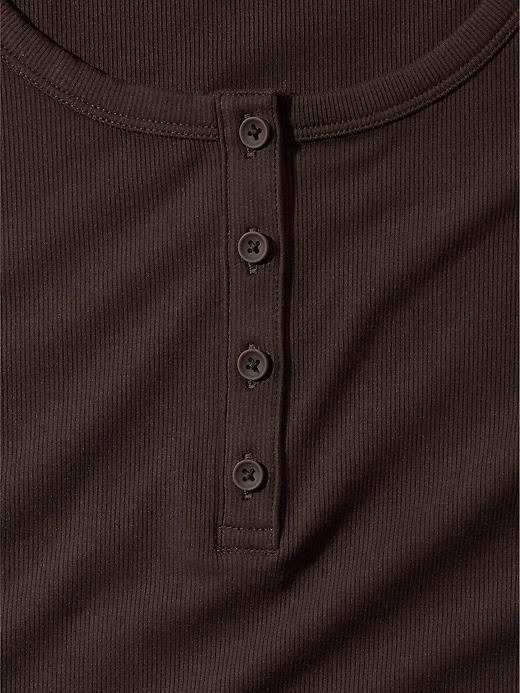 Signature Rib Henley Top Product Image