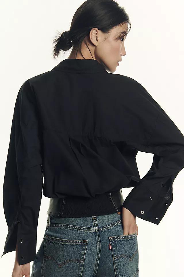 Pilcro Long-Sleeve Belt-Waist Blouse Product Image