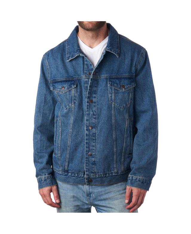 Alpine Swiss Derek Mens Classic Denim Jacket Casual Button Up Jean Trucker Coat Product Image