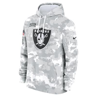 Las Vegas Raiders Salute to Service Primary Edge Club Nike Men's NFL Pullover Hoodie Product Image