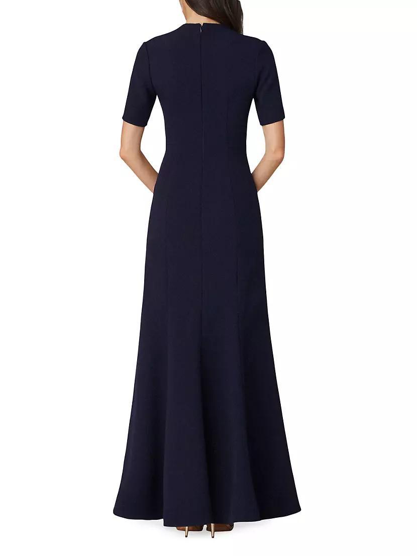 Elie Crepe Short-Sleeve Gown Product Image