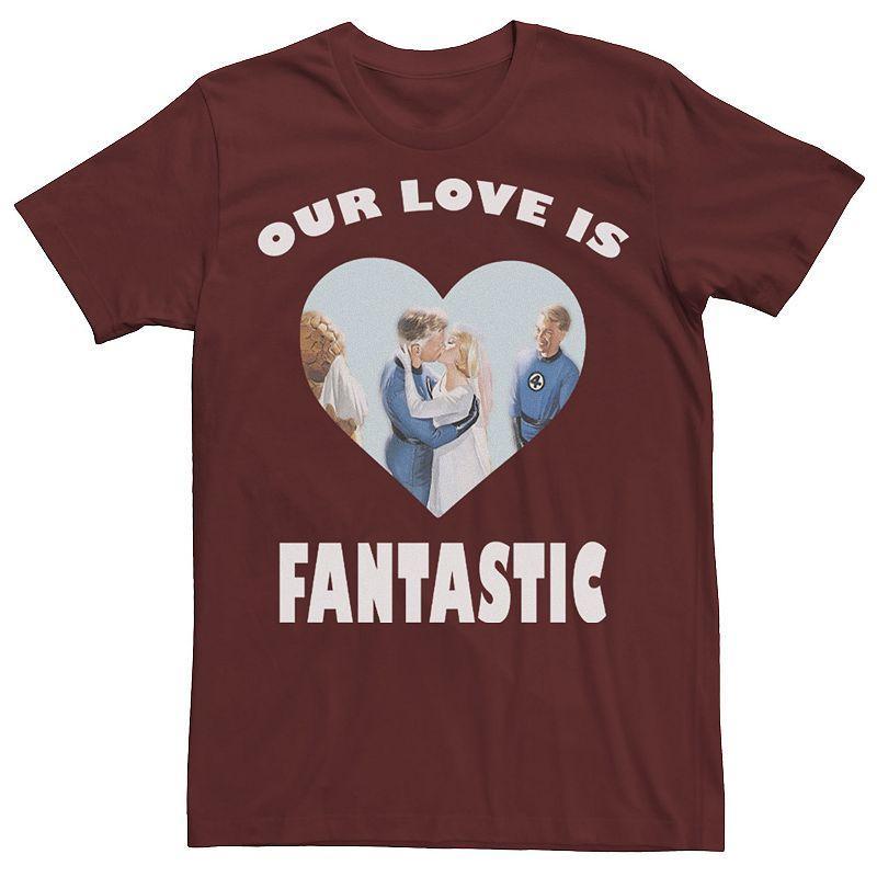 Mens Marvel Fantastic Four Our Love Is Fantastic Tee Red Product Image