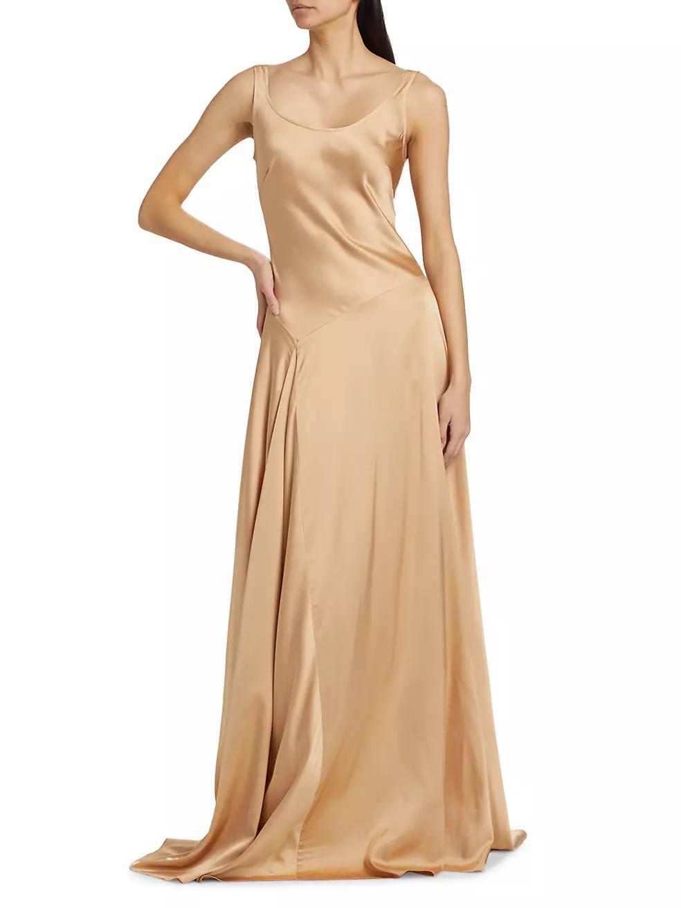 Deepika Silk-Blend Asymmetric Gown Product Image