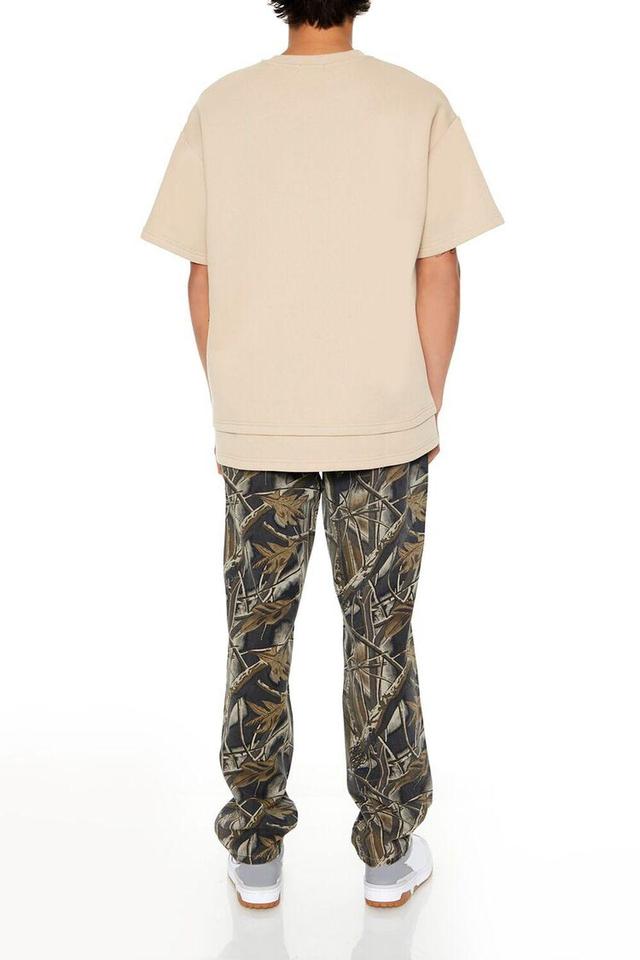 Slim-Fit Leaf Print Pants | Forever 21 Product Image