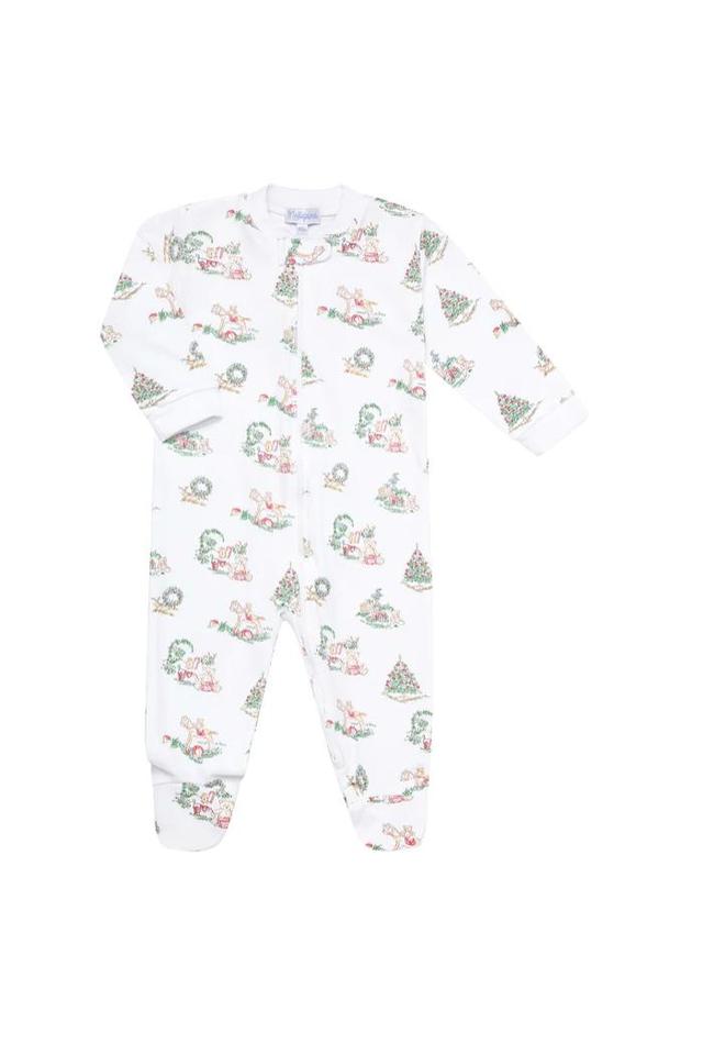 Christmas Toile Zipper Footie Product Image