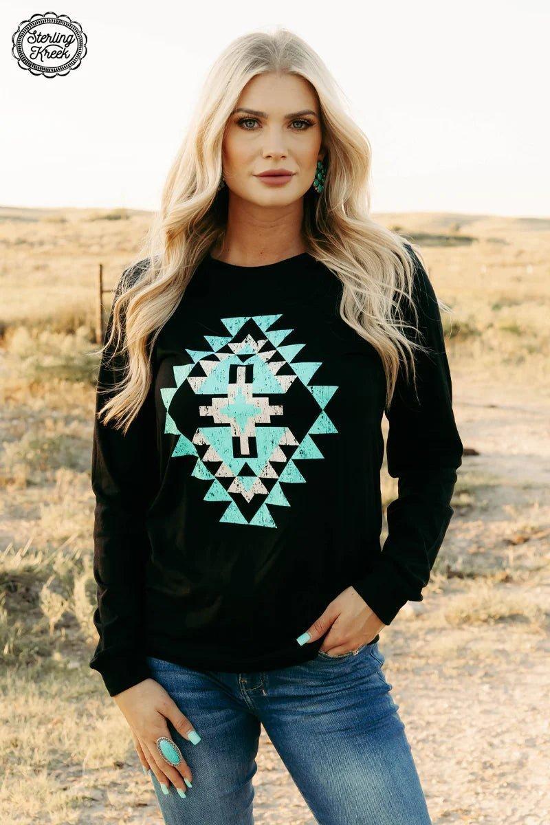 Icy Aztec Long Sleeve Tee Product Image