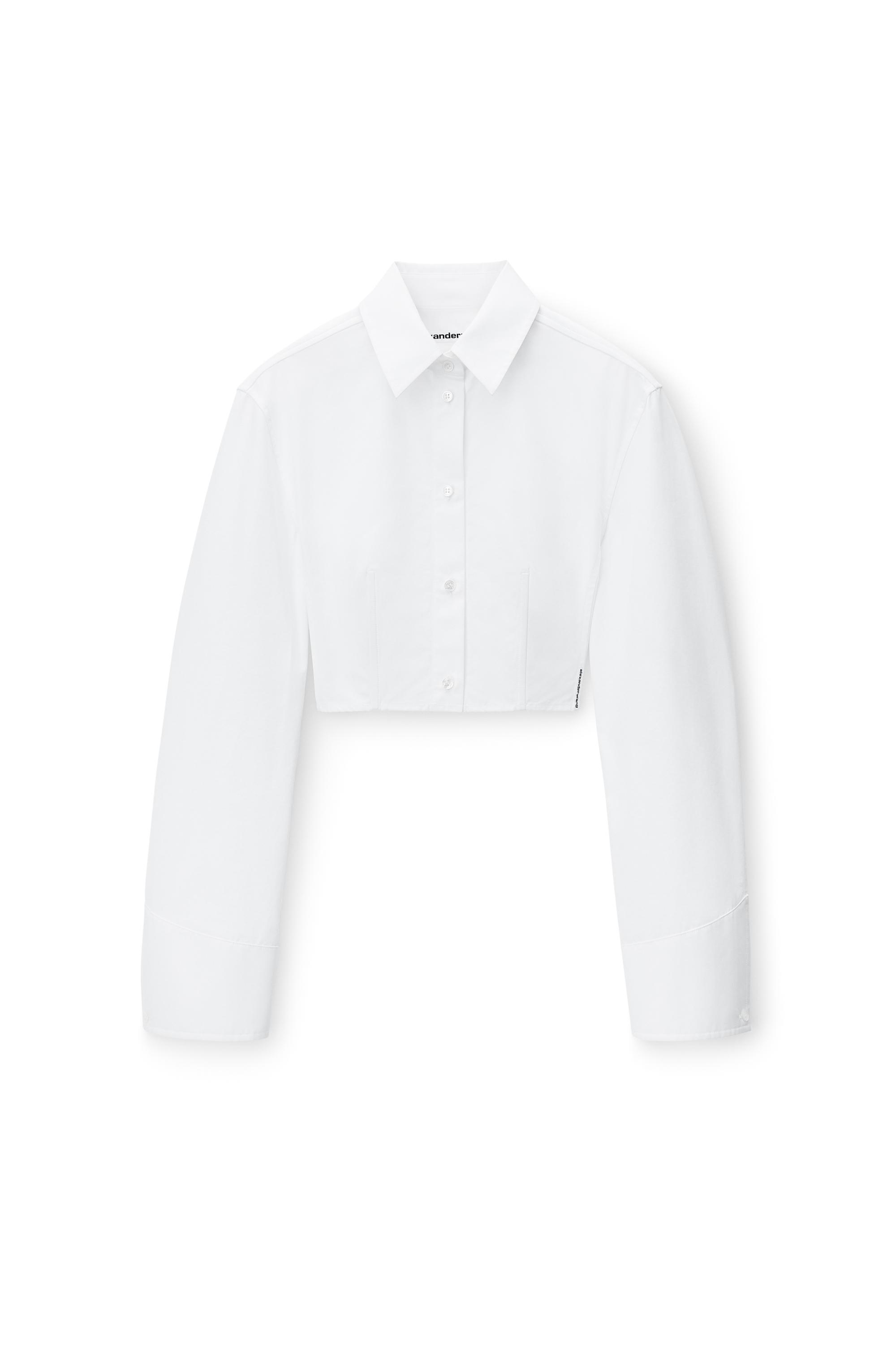 Cropped Structured Shirt In Organic Cotton Product Image