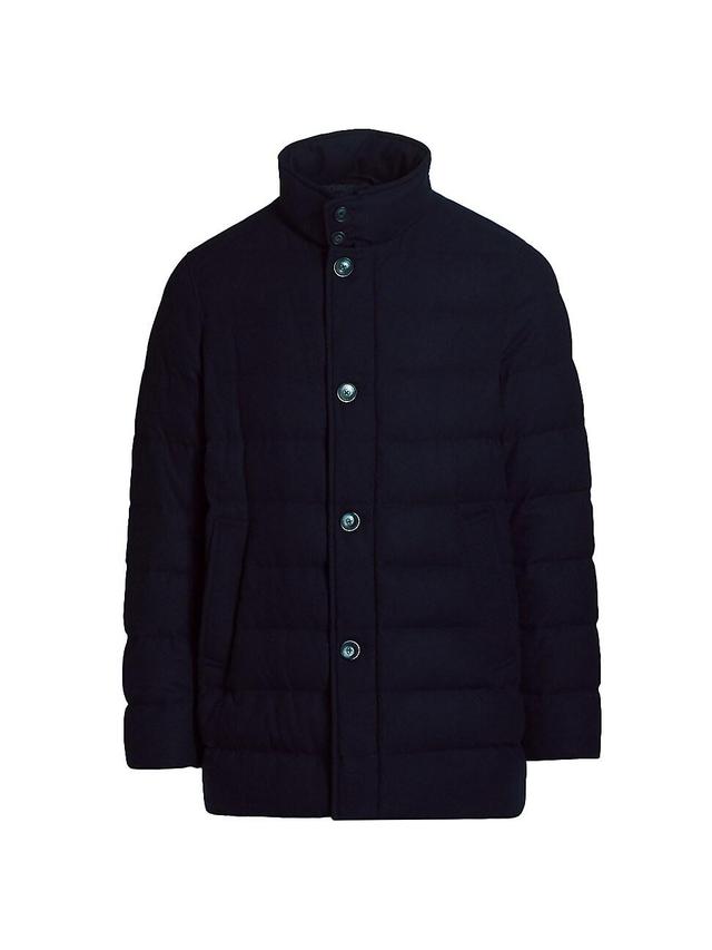 Mens Quilted Cashmere-Blend Down Jacket Product Image