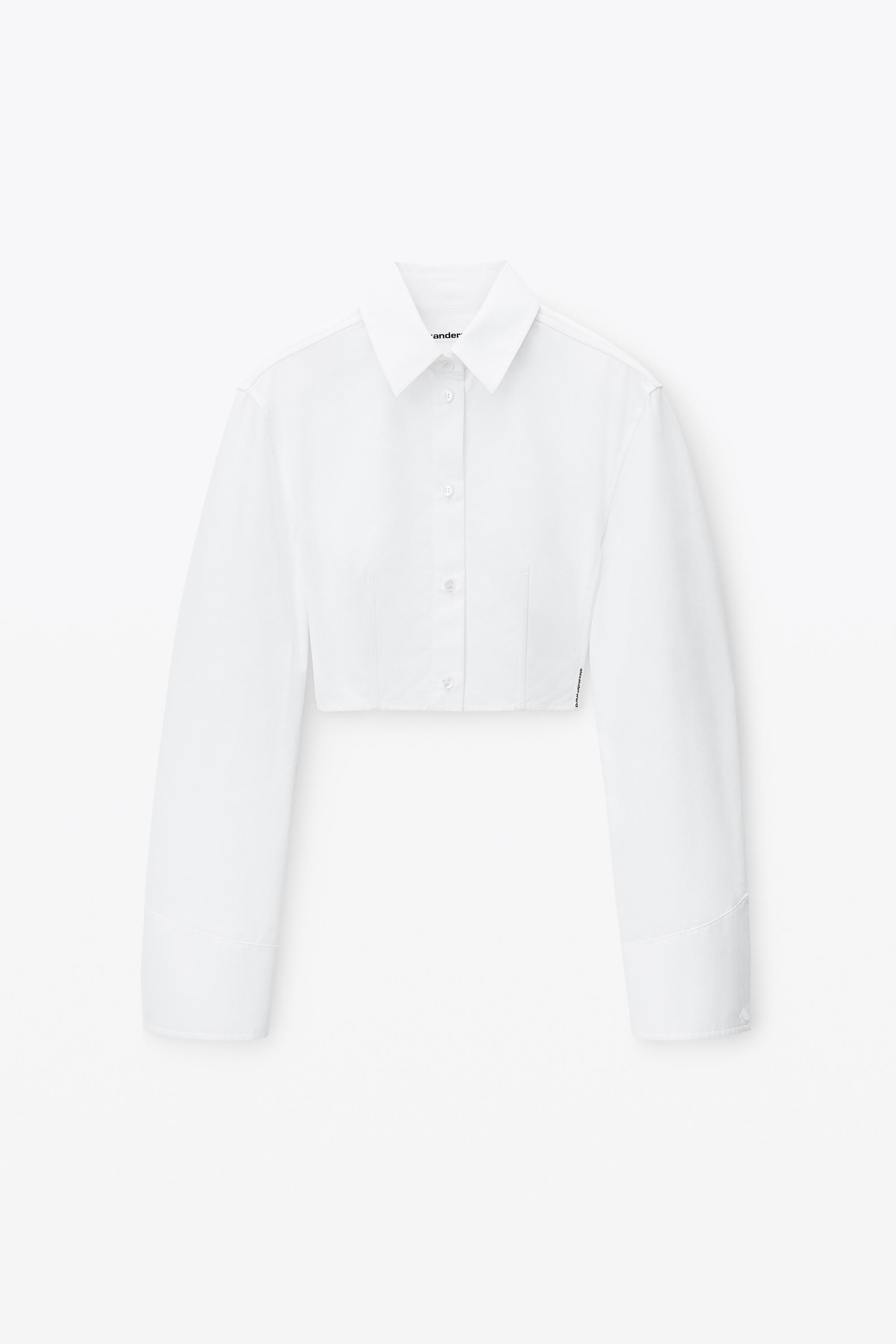 Cropped Structured Shirt In Organic Cotton Product Image