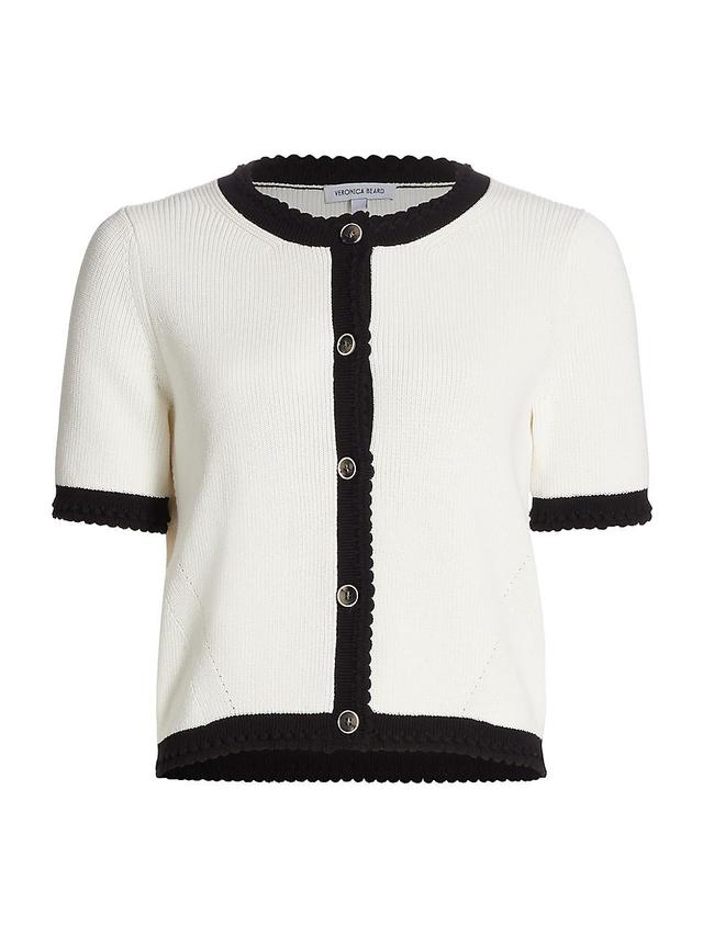 Womens Neroli Cotton Short-Sleeve Cardigan Product Image