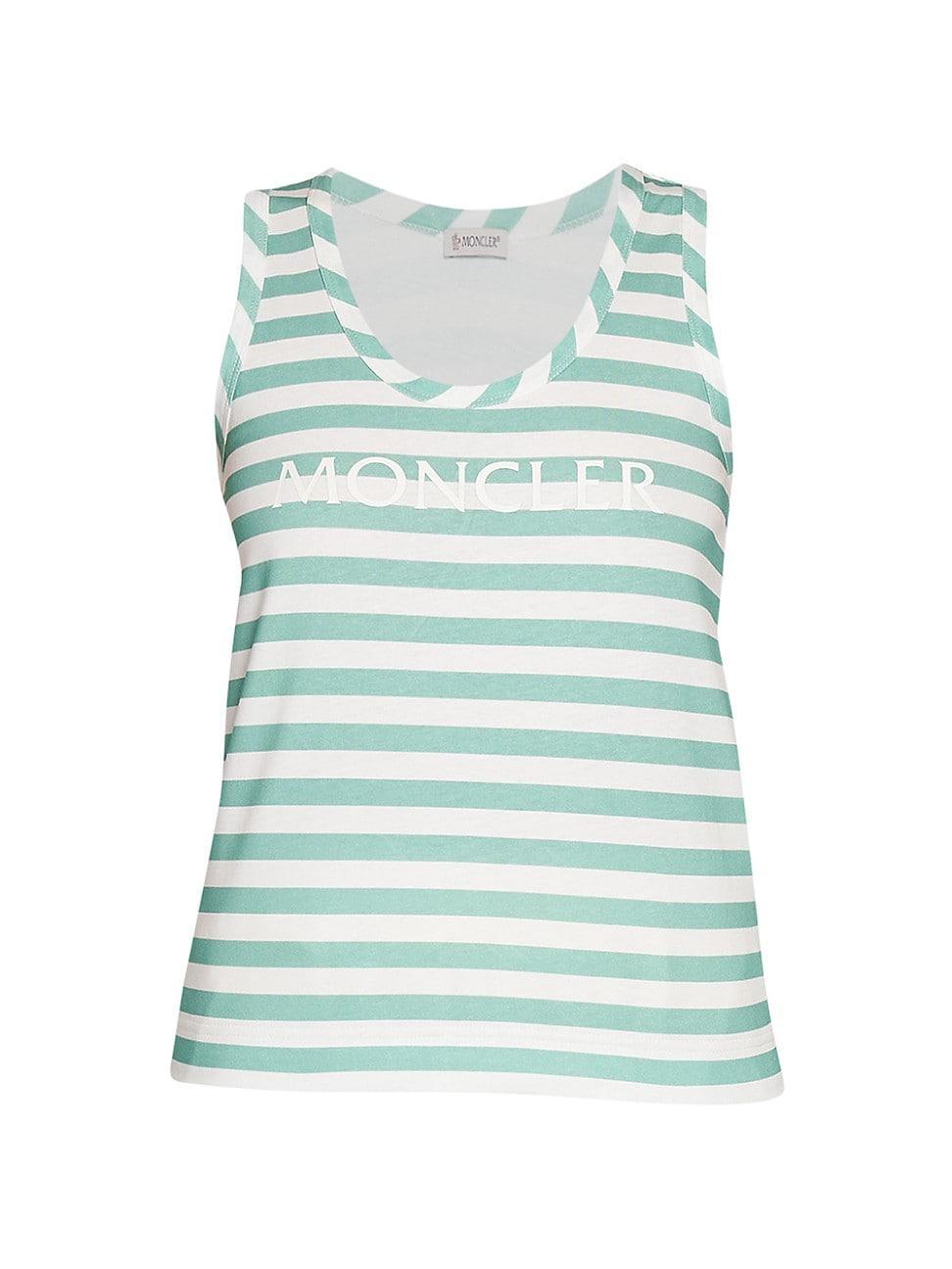 Moncler Stripe Logo Cotton Rib Tank Top Product Image