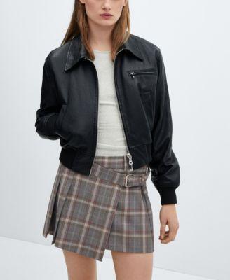 Mango Womens Plaid Miniskirt product image