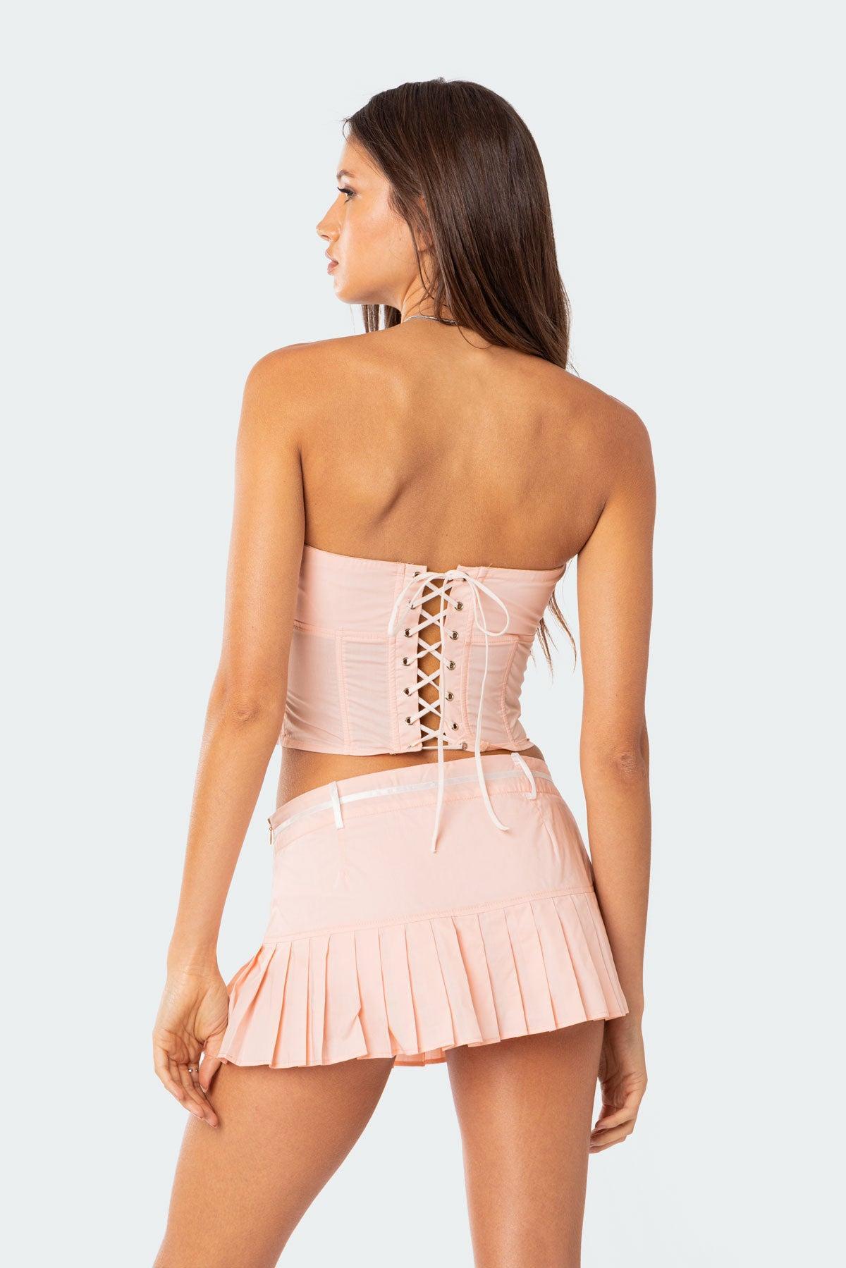 Karmen Gathered Lace Up Corset Product Image