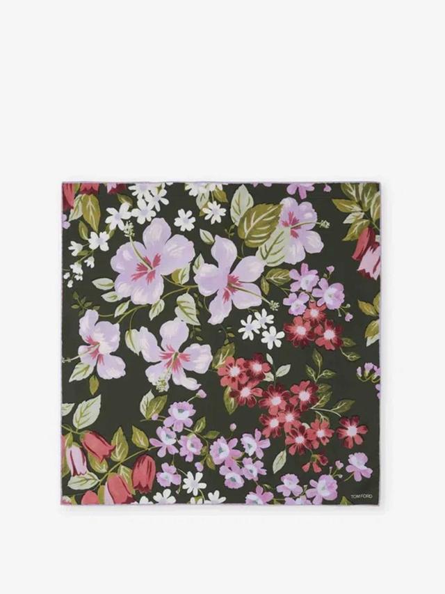 TOM FORD Floral Silk Scarf In Floral Motif Product Image