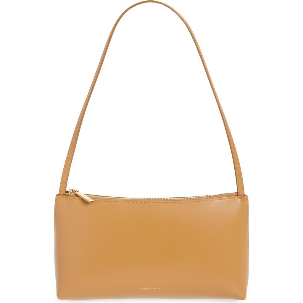 MANSUR GAVRIEL Gaia Leather Shoulder Bag In Caramel Product Image