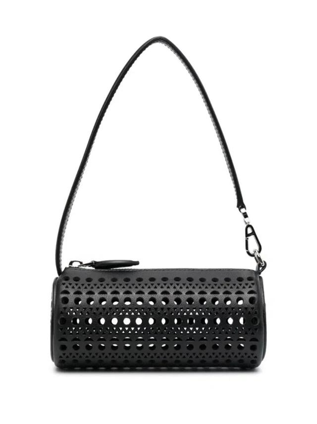 Alaia Tube Mini Leather Shoulder Bag In Black Product Image