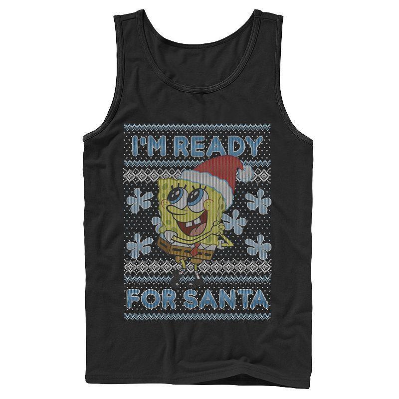 Mens Nickelodeon SpongeBob SquarePants Im Ready For Santa Ugly Christmas Graphic Tank Top Product Image