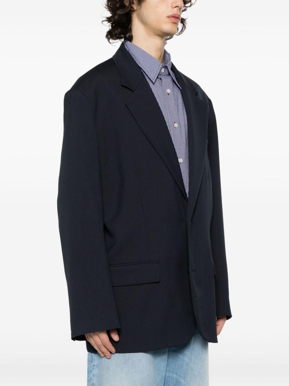 Navy Single-breasted Blazer In 833 Dark Navy Product Image