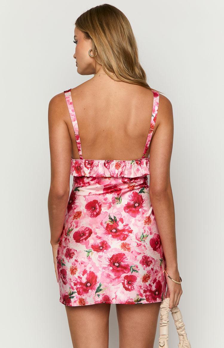 Meluse Pink Floral Mini Dress Product Image