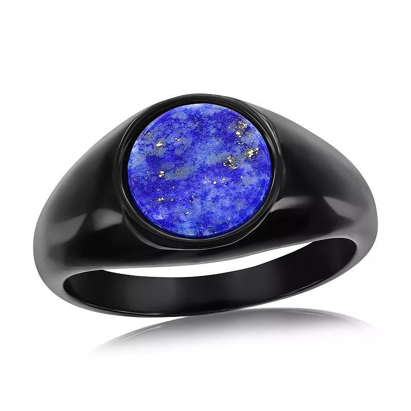 Metallo Round Lapis Ring, Mens Product Image