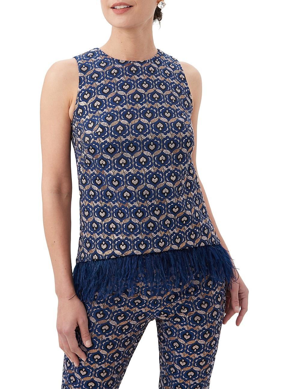 Womens Ena Jacquard Fringe Top product image