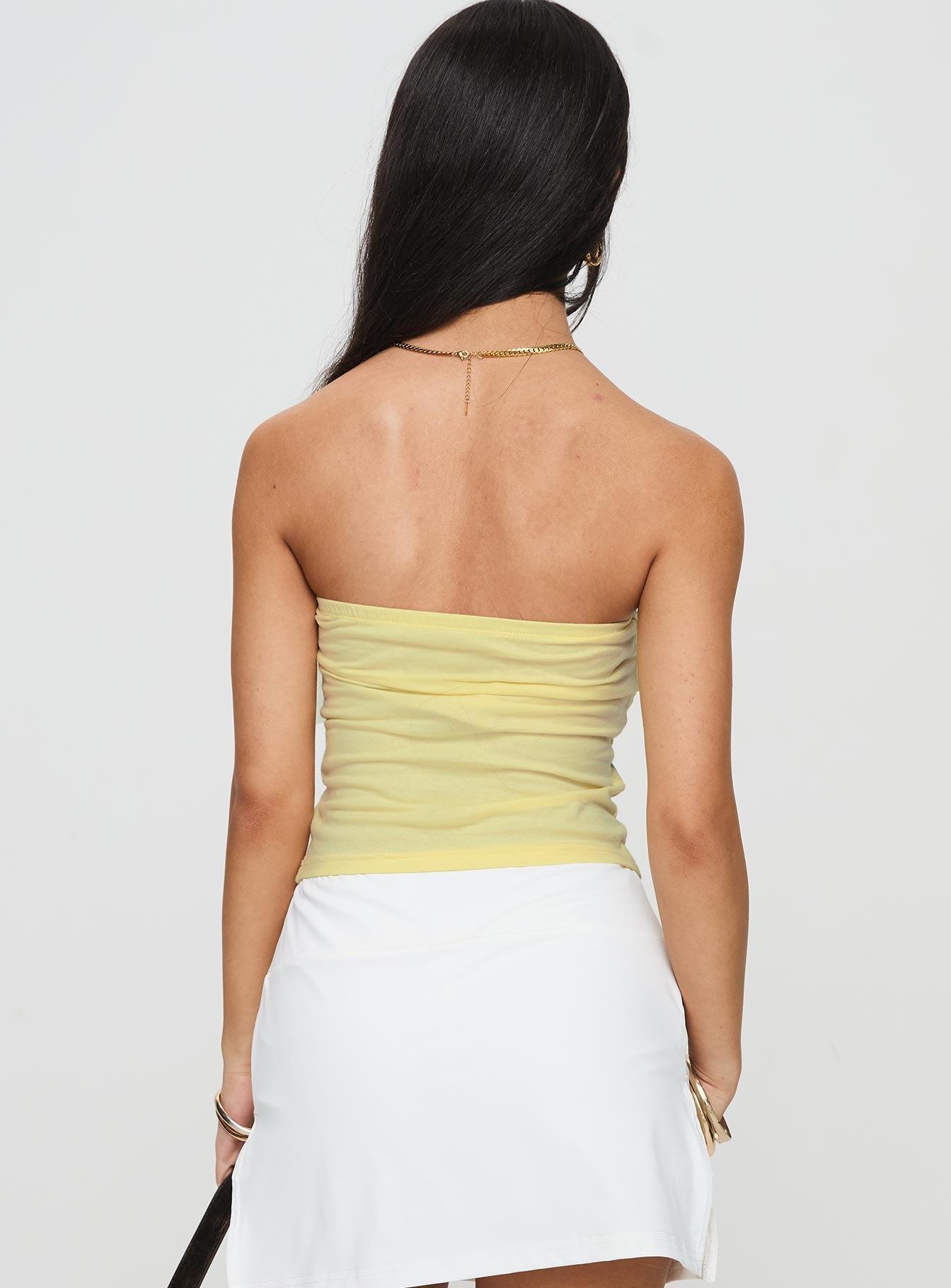 Fiji Strapless Top Yellow Product Image