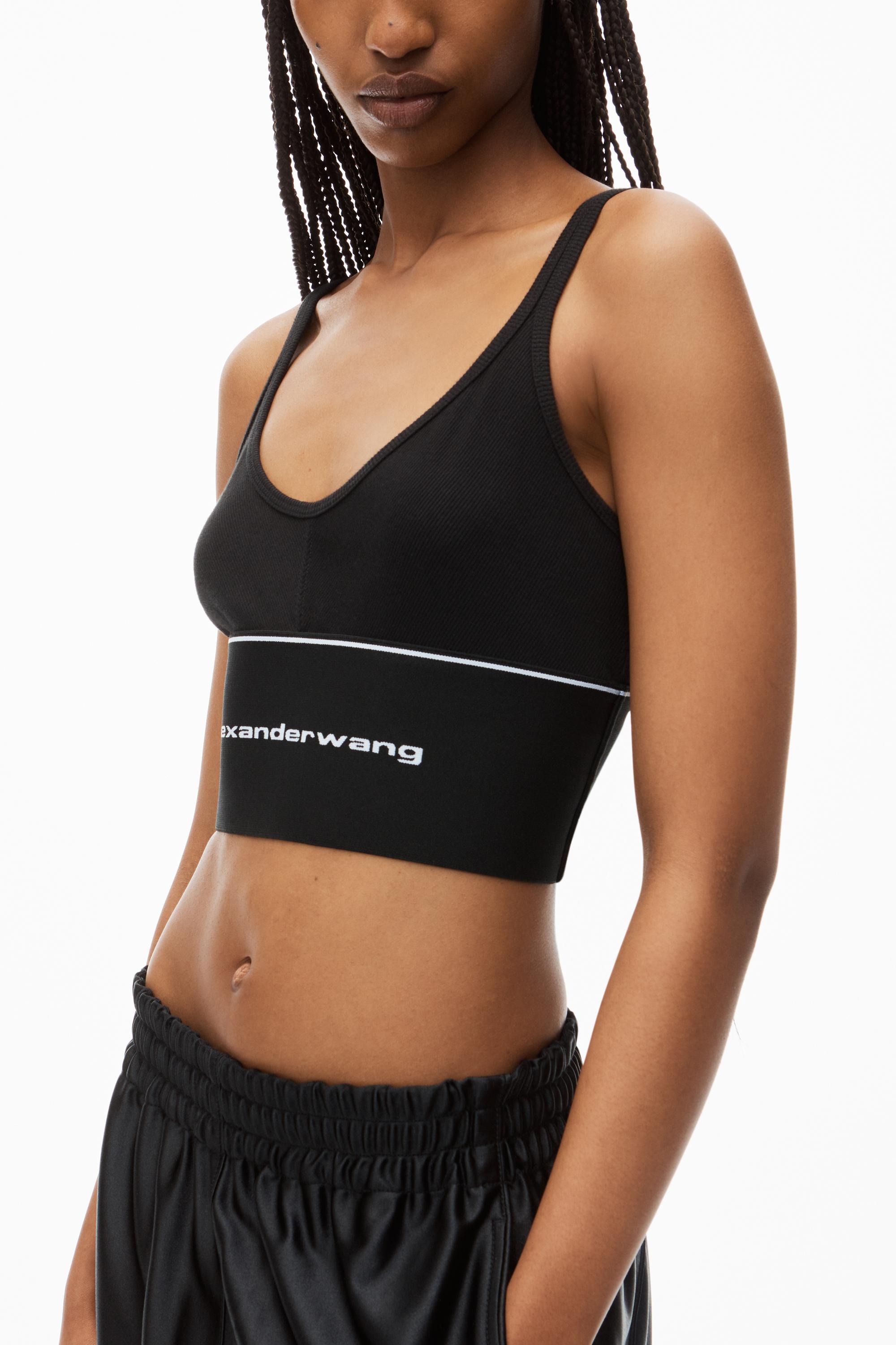 Logo Elastic Bra In Ribbed Jersey    Product Image