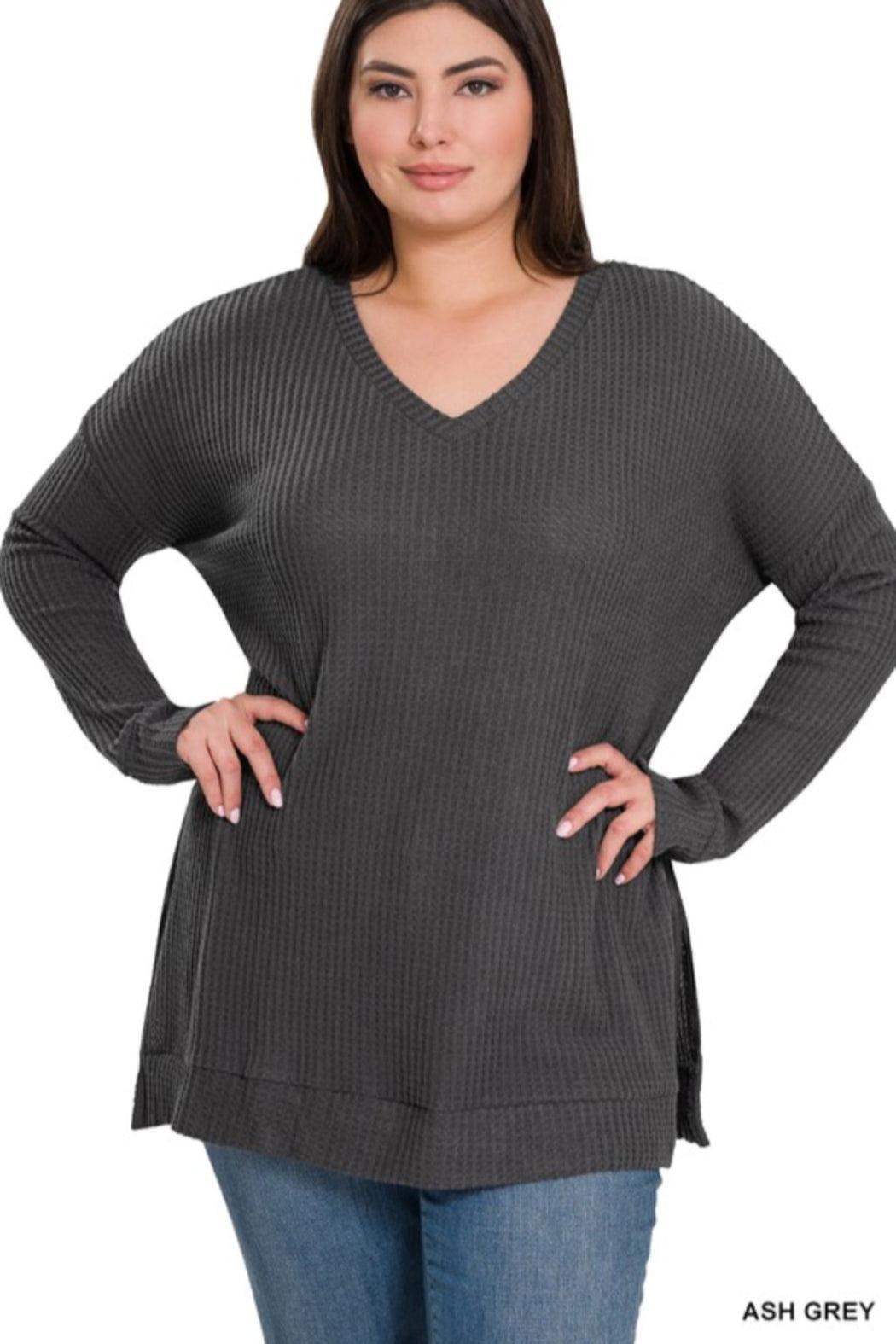 V Neck Sweater Female Product Image