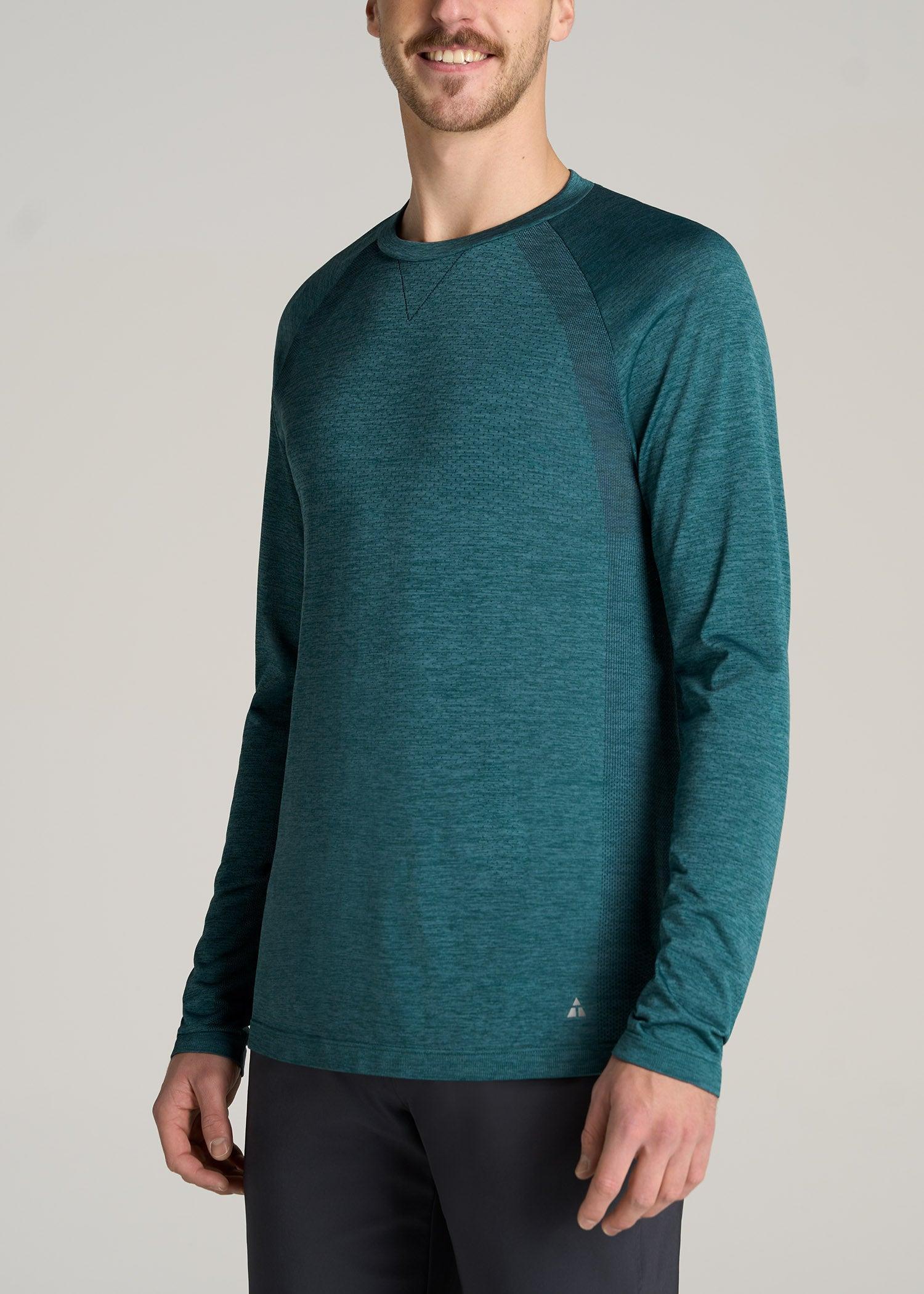 A.T. Performance MODERN-FIT Raglan Shirt for Tall Men in Teal Mix Product Image